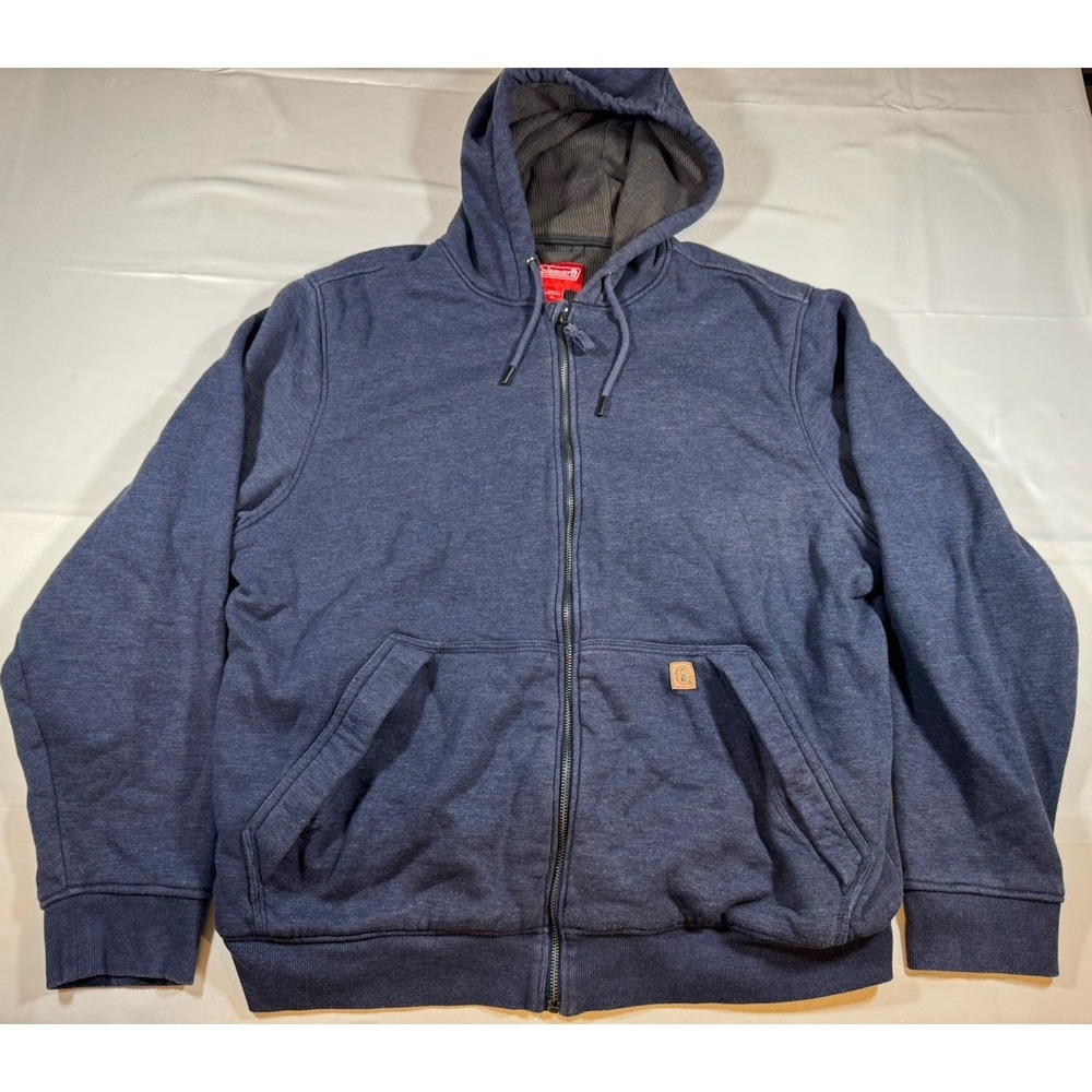 Men's Coleman Blue Heather Insulated Fleece Hoodie XL